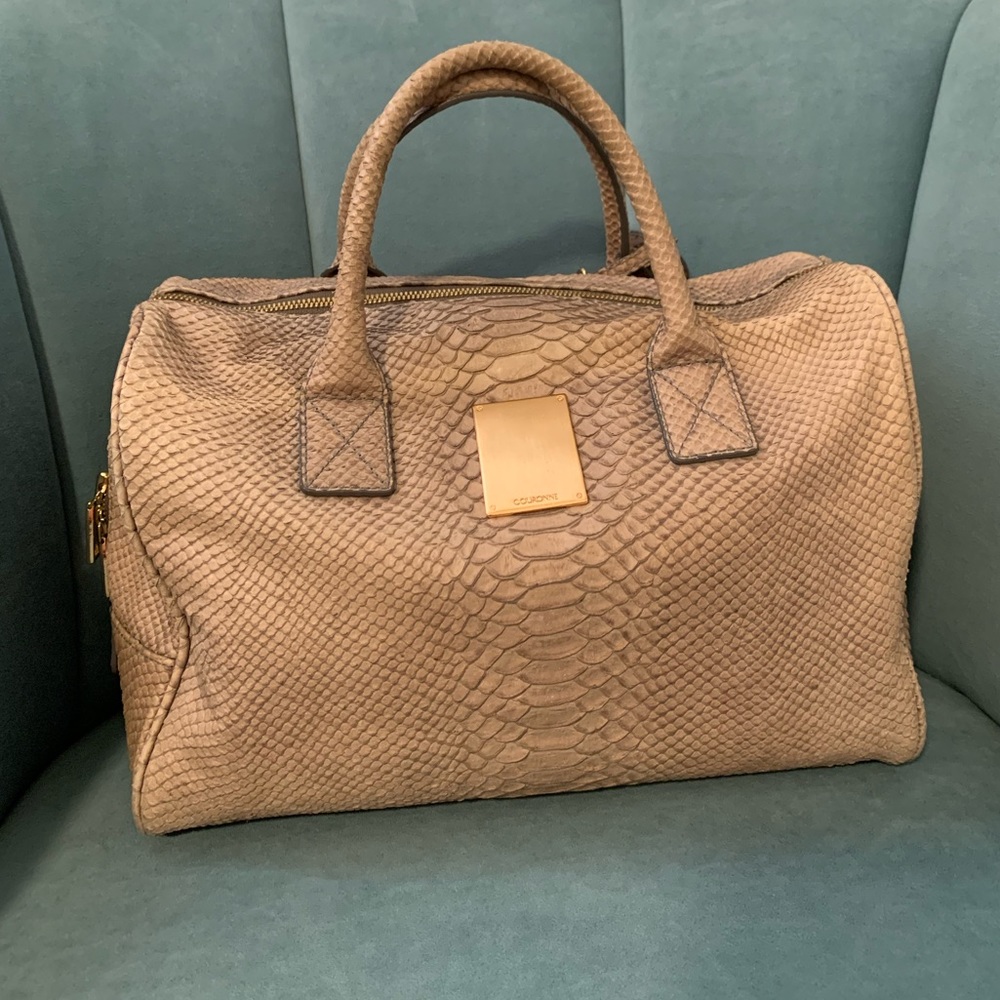 Grey Snake Skin Couronne Purse